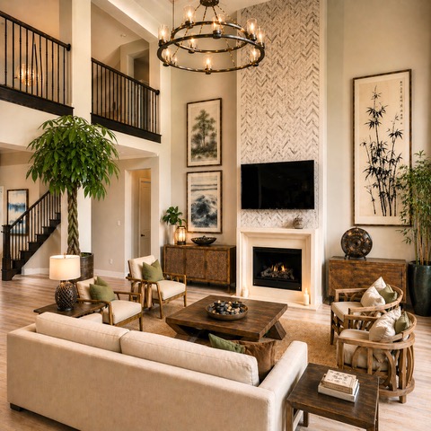 Feng Shui balanced living room